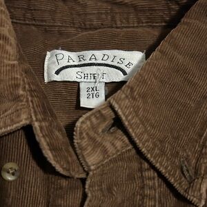 Paradise Men's Brown Casual Button Down Shirt